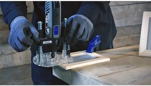 Dremel 335-01 Rotary Tool Plunge Router Attachment, Compact & Lightweight for Light-Duty Routing Projects, Perfect for Woodworking & Inlay Work, Black Medium