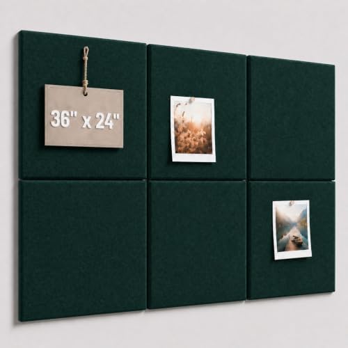 Felt Bulletin Board Tiles, Large Cork Board Alternative,24 x 36 in