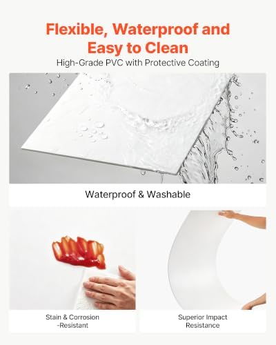 VEVOR 24 x 48 in PVC Ceiling Tiles 10-Pack Drop Ceiling Panels White, PVC Foam Board, Grid Fit, Water-Resistant, Flexible Cut, Easy to Clean, Modern Decorative for Home,Office,Kitchen,Living Room