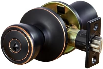 Design House Terrace Keyed Entry Door Knob, Oil Rubbed Bronze