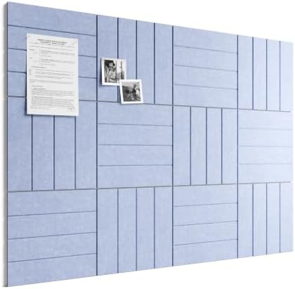 Bumusty 48" x 36" Large Cork Board Alternative, Soft Periwinkle