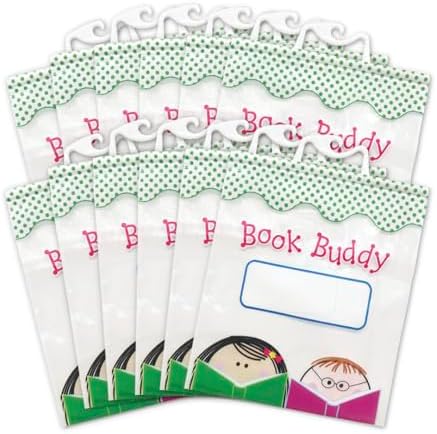 CTP Stick Kids Book Buddy Bags 12-Pack Includes 12 Bags with snap Closure Handles (Creative Teaching Press 11170)