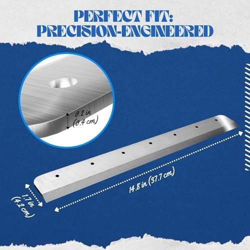Flexzion 15-Inch Paper Cutter Blade Replacement - Heavy Duty Steel Blade for Professional Industrial A4 Guillotine Cutter, Paper Trimmer Machine Spare Blade