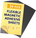 Towjug Adhesive Magnetic Sheets, 5" x 7", 24 Pack