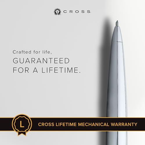 Cross ATX Pure Chrome Ballpoint Pen, Medium Point, Black Ink