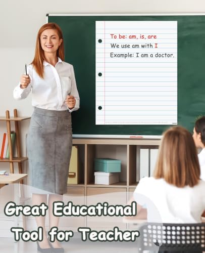 Dry Erase Giant Sized Magnetic Notebook Paper, Lined Paper 22" x 28"