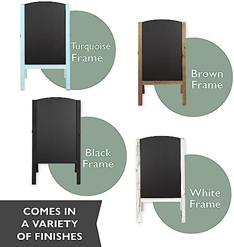 Ilyapa A Frame Chalk Board Easel Sign 18x31.5 in - Sandwich Signs Outdoor