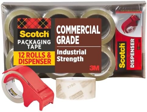 Scotch Commercial Grade Shipping Packaging Tape, 1.88" x 54.6 yd