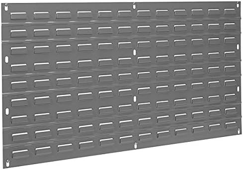 Akro-Mils 30136 Heavy Duty Wall Mount Garage Storage Steel Louvered Panel | Wall Storage Bin Hanging Organizer System for AkroBins, 36-Inch W x 19-Inch H, Grey, Single
