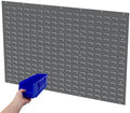 Akro-Mils 30655 Louvered Steel Wall Mount Panel Garage Organizer for Hanging AkroBin Storage Bins, 52-Inch W x 34-Inch H, Grey, Single
