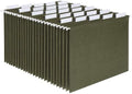 Pendaflex Recycled Hanging File Folders, 25 Pack, Green, Letter Size (8.5" x 11"), 5 Tab Positions, Includes Tabs and Inserts, Eco-Friendly Hanging Files for Office and Document Organization