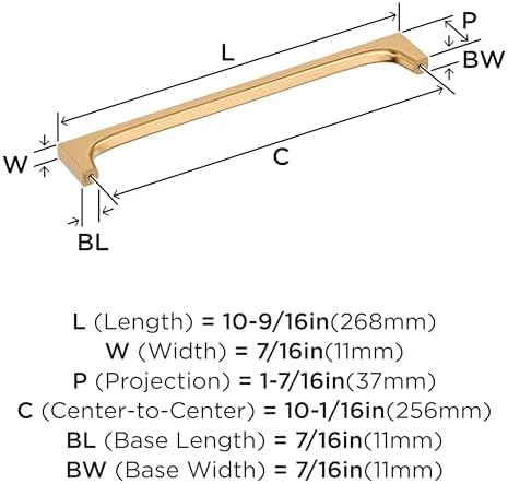Amerock 10-1/16" Merced Champagne Bronze Drawer Pull