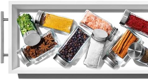 OXO Caddy, Spice Drawer Organizer, White | Good Grips | Compact | Pack of 4