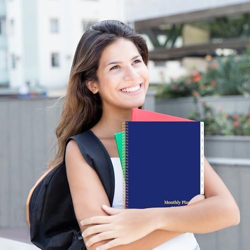2027-2031 Monthly Planner, 5 Year Monthly Planner/Calendar 2027-2031, 60-Month Jan 2027 – Dec 2031, 9" x 11", Tabs, Double-Side Pocket, Holidays, Thick Paper - Navy Blue