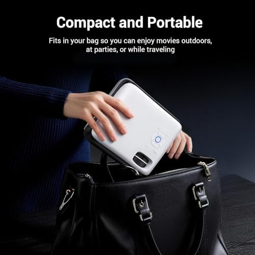 Official Licensed Google TV - HAPPRUN 4K Supported Outdoor Smart Projector