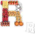 13.8" Acrylic Letter Charcuterie Tray,Fillable Alphabet Box (Letter R)