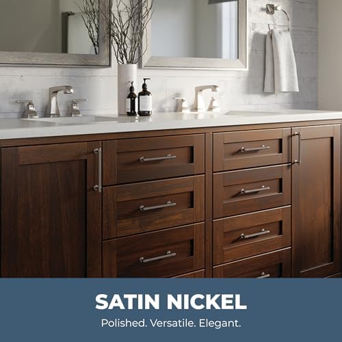 Franklin Brass Francisco (10-Pack) Cabinet Handles 5-1/16" Hole Center Pulls | Satin Nickel Hardware Kitchen Door, Drawers, Dressers, Furniture P29618K-SN-B