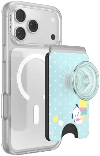 PopSockets Phone Wallet for MagSafe, Phone Card Holder with Grip, Hello Kitty - Pochacco