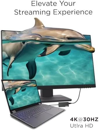 Lenovo – USB-C 7-in-1 Hub – Computer Networking Laptop Accessory – Laptop Docking Station - 4K via HDMI, 3 USB-A devices, 2 SD/TF Card Readers USB-C Power Pass Through