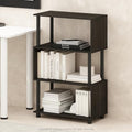 Furinno Reed 4-Tier Geometric Book Shelf with Open Shelf, Espresso