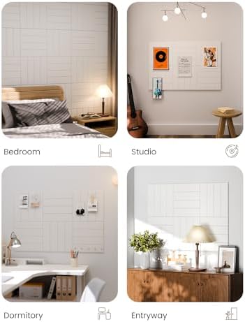 Fluxynara Felt Bulletin Board & Cork Board Alternative, Milky White