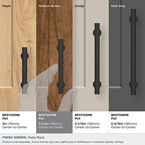 Amerock 3-3/4" Everett Matte Black Drawer Pull