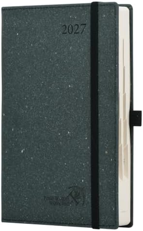POPRUN 2027 Recycled Daily Planner One Page Per Day, 5.75"x8.5",Day Planner