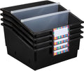 Really Good Stuff Black Picture Book Classroom Library Bins, 4 Pack