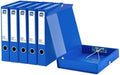Storage File Boxes, 6 Pack Foldable File Boxes, 50mm Spine, Blue