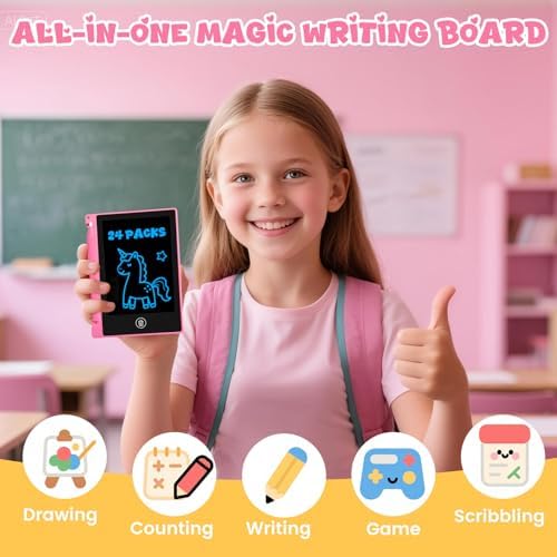 12 Pack 4.4 Inch Mini LCD Writing Tablet for Kids, Erasable and Reusable Toddler Doodle Board, Ideal School or Party Favors Gift for Age 3 Years Old and Above