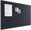 Bumusty 36"x 24" Large Felt Bulletin Board Tiles,Deep Charcoal Blue
