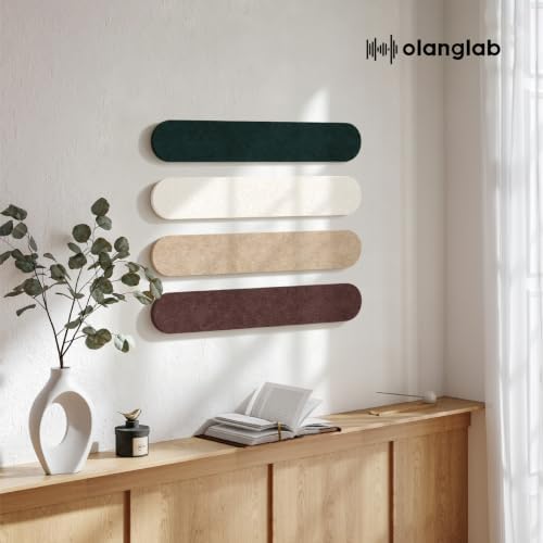 Olanglab Felt Bulletin Board Strips 4-Pack 24"x16" with 50 Pins, Chestnut