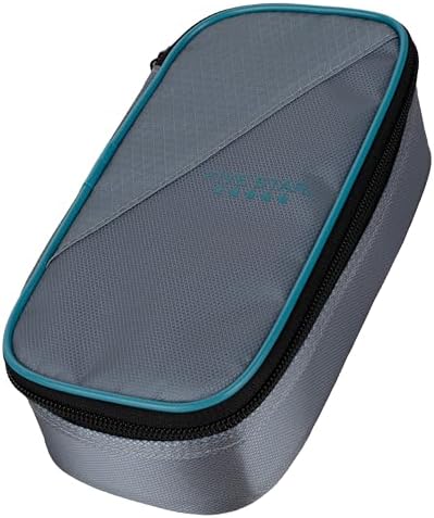 Five Star Pencil Pouch Zipper High-Capacity Storage Organizer Case for Office Supplies Earbuds Chargers Cables Makeup, Grey/Teal (500212B)