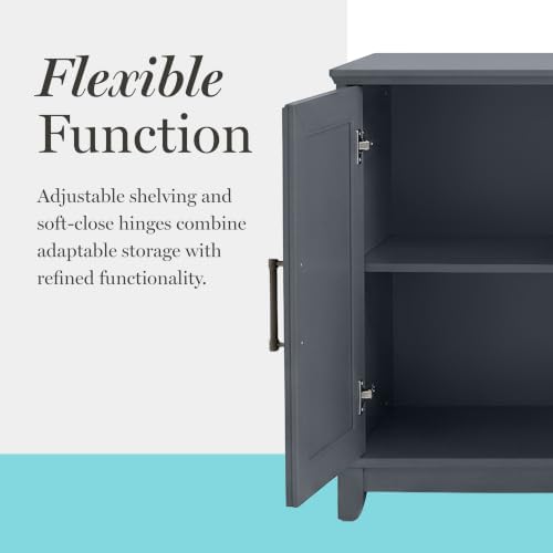 Martha Stewart Lily Pond Modular Storage TV Stand, Slate Blue