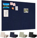 Large Felt Bulletin Board with Self-Adhesive | 12 Pack 48"x36" Cork Board Alternative | Notice Boards with 35 Pushpins, Secure and Easy to Install, Home Office Decor Classroom Decor - Navy Blue