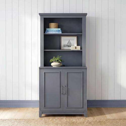 Martha Stewart Lily Pond Modular Base Cabinet and Hutch, Slate Blue