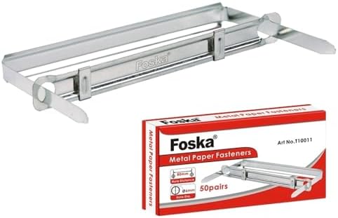 Pack of 50 Metal Paper Fasteners - Binding