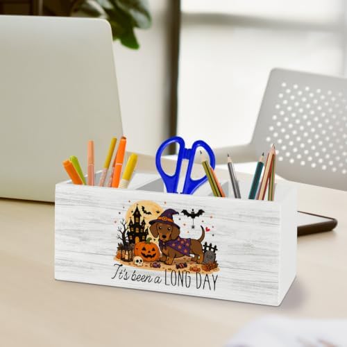 Halloween Dachshund Dog Pen Pencil Holder for Desk Accessories