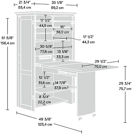 Sauder Miscellaneous Storage Craft & Sewing Armoire, Pacific Maple finish