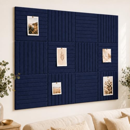 Stripe Felt Bulletin Board Tiles, Cork Board Alternative 48 x 36 in