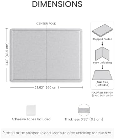 Fluxynara 23.6" x 17.1" Bulletin Board, Soft Gray