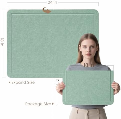 Felt Bulletin Board 24x18 inches, Decorative Pin Board for Home & Office
