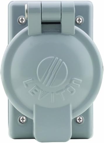 Leviton Single Gang Cover Plate For 50A Single Receptacles, 7770