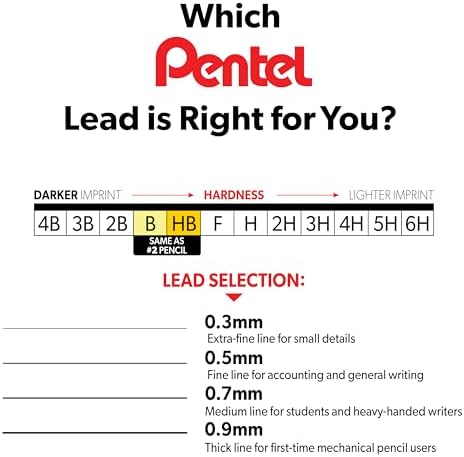 Pentel Super Hi-Polymer Lead Refill (0.3mm) Extra Fine, 2H, 12 pcs/Tube, Box of 12 (300-2H)