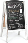 Ilyapa A-Frame Chalkboard Sidewalk Sign, 18x32 Inch - White, Sturdy