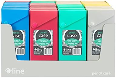 C-Line Slider Pencil Case, Poly, Pack of 24 Pencil Cases, Assorted Colors (05600-24)