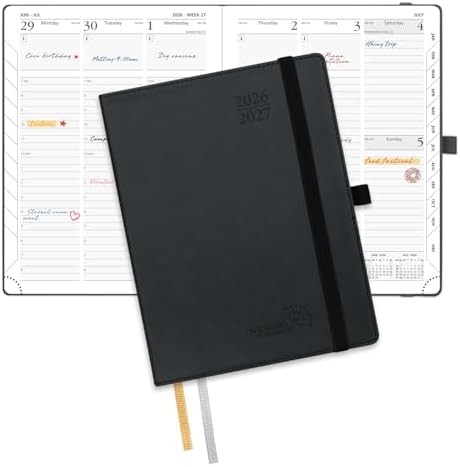 POPRUN Planner 2026-2027, 6.5" x 8.5", Academic Daily Weekly and Monthly