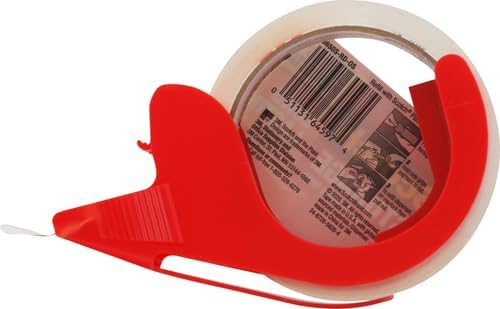 Scotch Long Lasting Storage Shipping Packaging Tape, 1.88" x 38.2 yd, 1 Roll with Dispenser (3650S-RD-ESF) (Pack of 2)