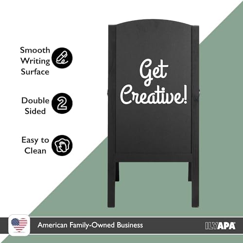 Ilyapa A Frame Chalk Board Easel Sign 26x56 in - Sandwich Signs Outdoor