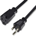 StarTech.com 6ft (2m) Power Extension Cord, NEMA 5-15R to NEMA 5-15P Black Extension Cord, 13A 125V, 16AWG, Outlet Extension Power Cable, AC Power Cord - UL Listed (PAC1016)